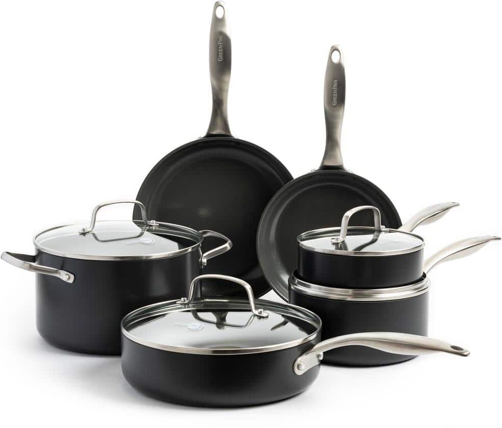 GreenPan Canterbury 11-Piece Aluminum Hard Anodized Healthy Ceramic Nonstick Cookware Set