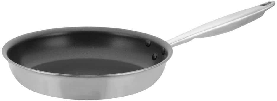 Winco 10 in. Triply Stainless Steel Non-stick Frying Pan