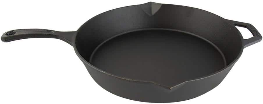 Taste of Home 12 in. Cast Iron Skillet with Pour Spouts