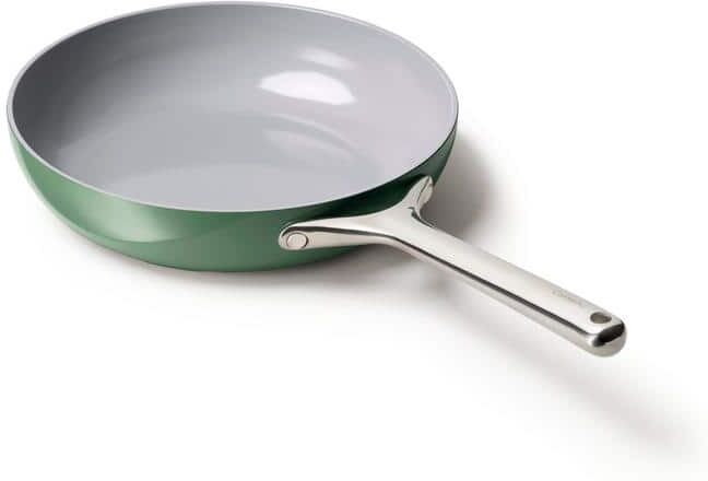 CARAWAY HOME 10.35 in. Ceramic Non-Stick Frying Pan in Sage