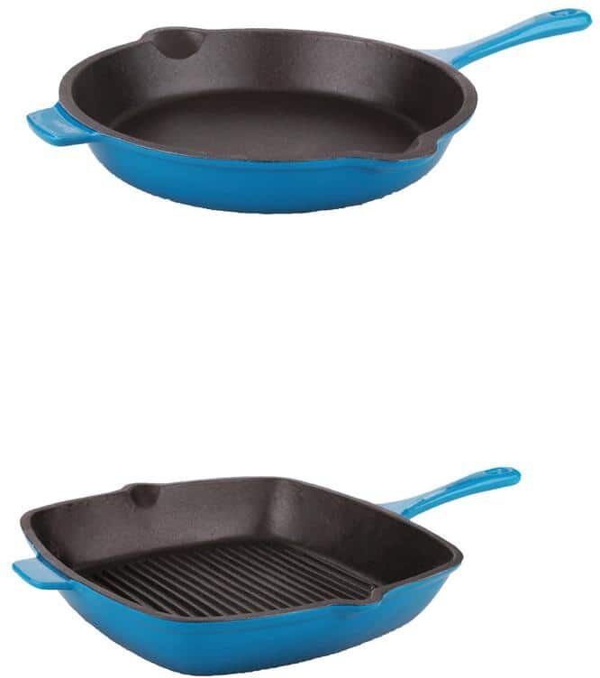 BergHOFF Neo 2-Piece Cast Iron Cookware Set in Blue