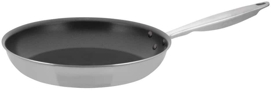 Winco 12 in. Triply Stainless Steel Non-stick Frying Pan