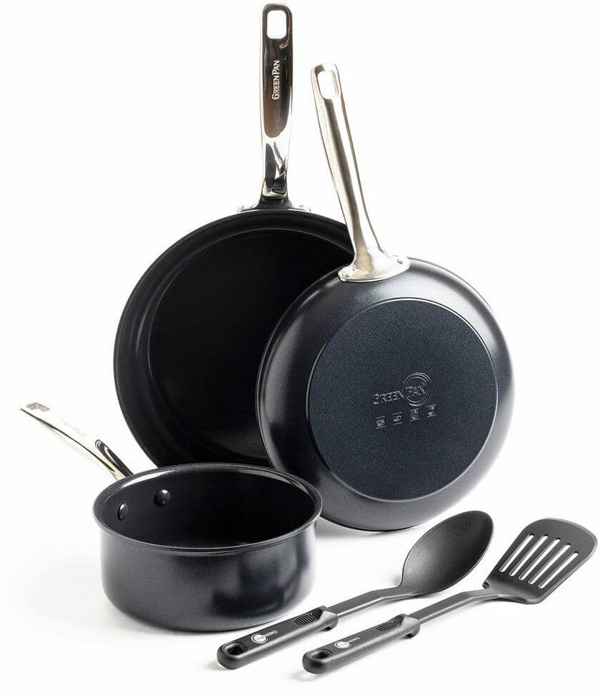 GreenPan Chatham 5-Piece Black Ceramic Nonstick Cookware Set