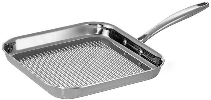 Tramontina Gourmet Tri-Ply Clad 11 in. Stainless Steel Grill Pan