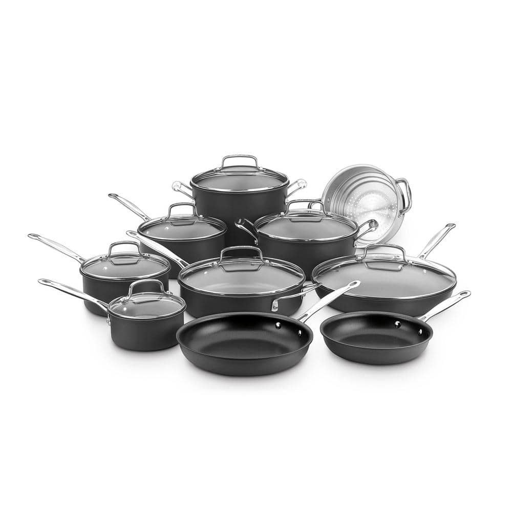 Cuisinart Chef's Classic 17-Piece Hard-Anodized Aluminum Nonstick Cookware Set in Black
