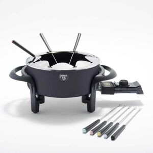 GreenLife 3 qt. Black Ceramic Non-Stick Multi-Use Fondue Pot Set with 8-Fondue Forks