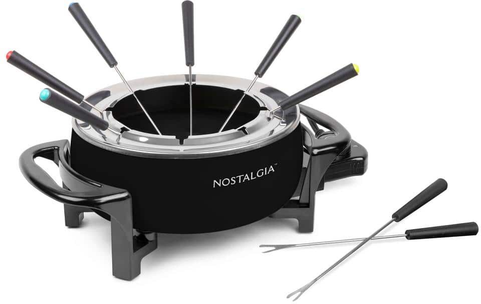 Nostalgia 12-Cup Electric Fondue Pot, Black