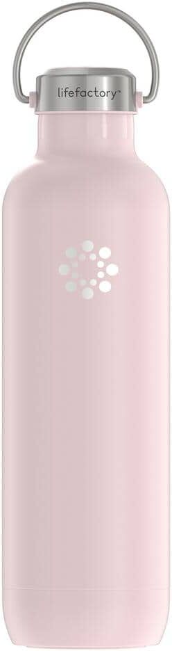 LIFEFACTORY 32 oz. Desert Rose Stainless Steel Vacuum-Insulated Sport Water Bottle