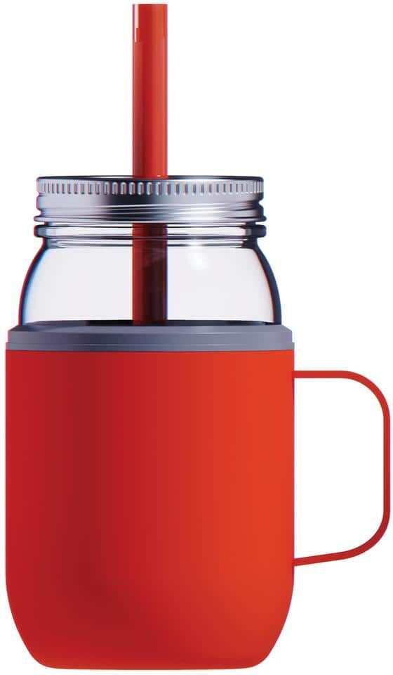 ASOBU 16-Oz. Red Moonshine Kuzie-Insulated Mason Jar