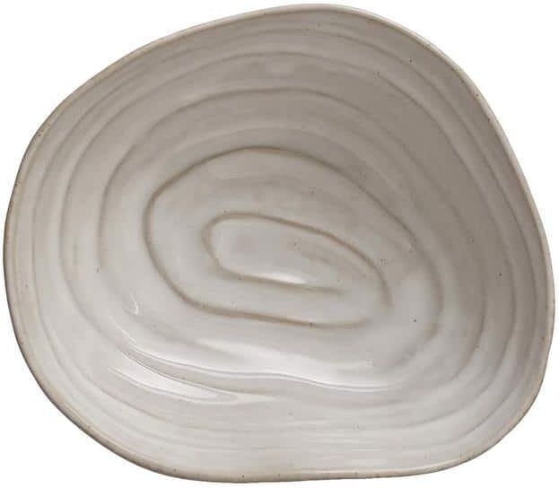 Storied Home 7.37 in. 17.28 fl. oz. White Stoneware Shell Serving Bowls (Set of 6)