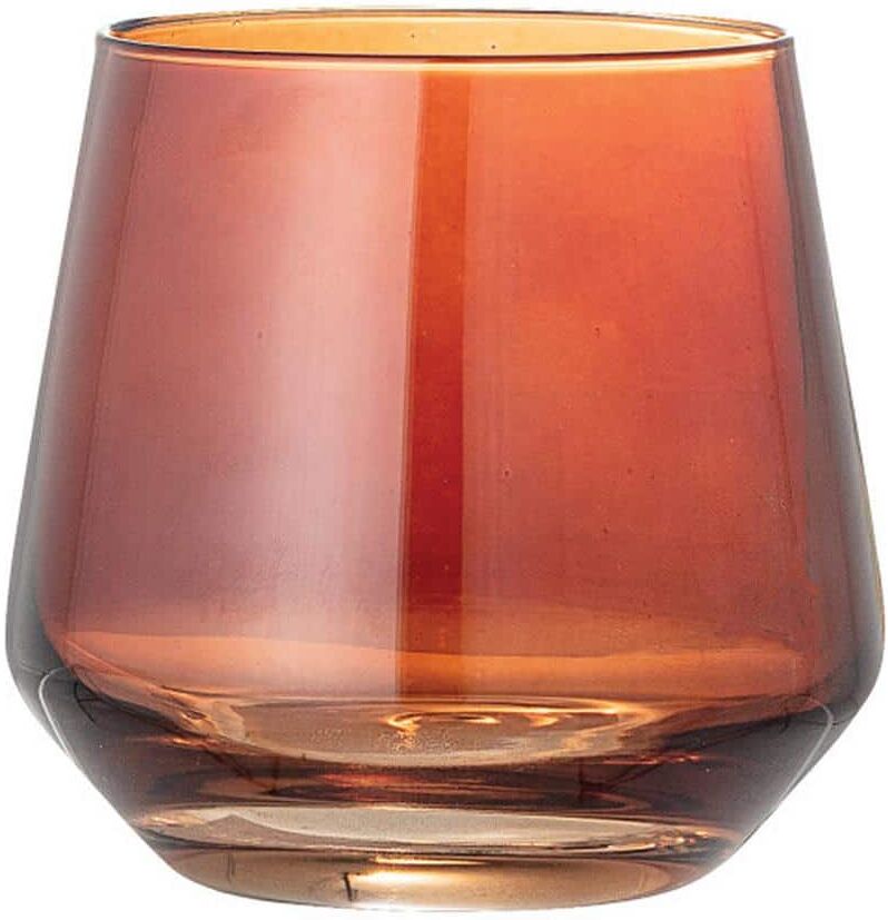 Storied Home 12 oz. Round Drinking Glass (Set of 4) in Brown