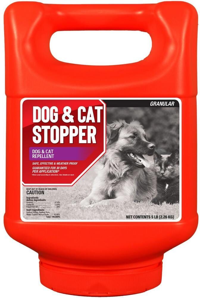 ANIMAL STOPPER Dog and Cat Stopper Animal Repellent, 5# Ready-to-Use Granular ShakerJug