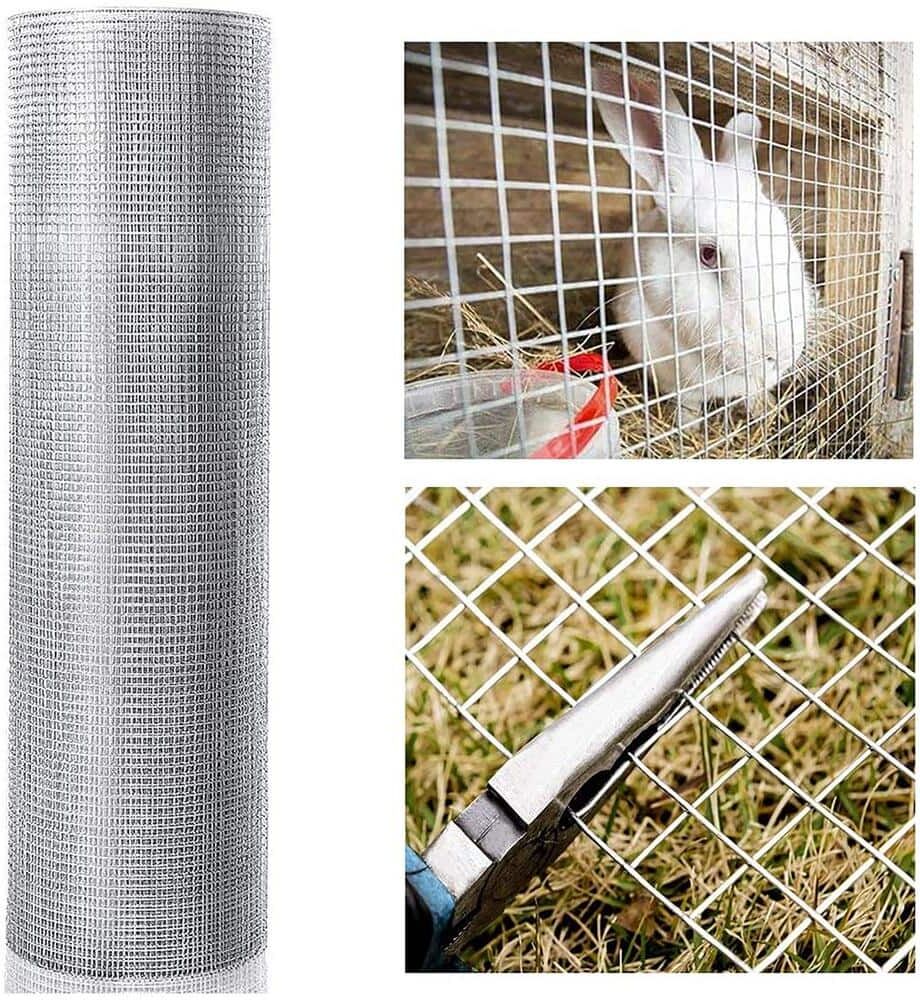 GOGEXX 1/2 in. x 5 ft. x 100 ft. Hardware Cloth 19-Gauge metal Wire Mesh Fence Chicken and Rabbit Cage Garden and Plant Support