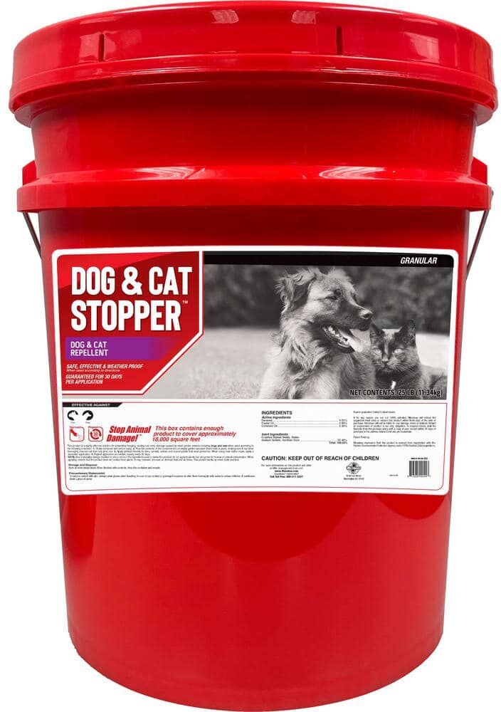 ANIMAL STOPPER Dog and Cat Stopper Animal Repellent, 25# Ready-to-Use Granular Pail