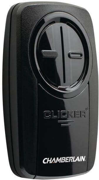 Chamberlain KLIK5U-BK2 Single Button Universal Clicker Black Garage Door Remote Control