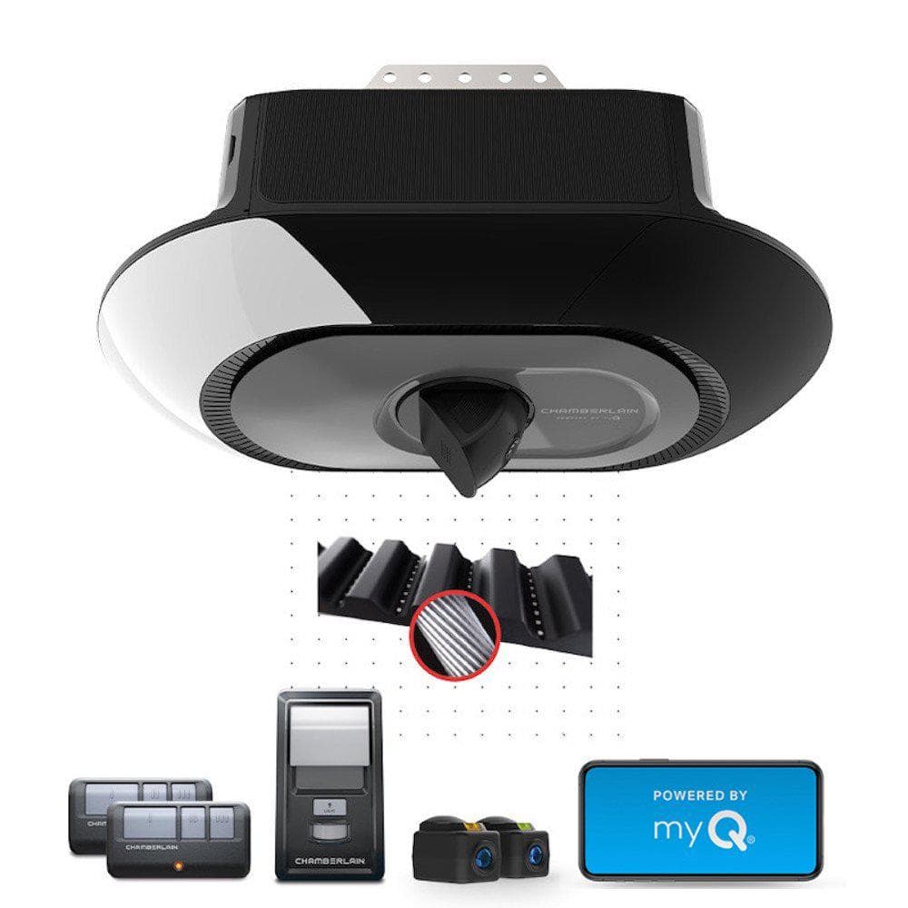 Chamberlain 3/4 HP LED Video Quiet Belt Drive Smart Garage Door Opener with Integrated Camera