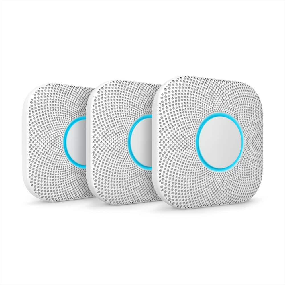 Google Nest Protect - Smoke Alarm and Carbon Monoxide Detector - Battery Operated - 3 Pack