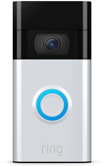 Ring Video Doorbell - Smart Wireless WiFi Doorbell Camera with Built-in Battery, 2-Way Talk, Night Vision, Satin Nickel