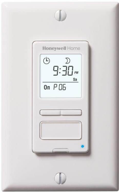 Honeywell Home 120-Volt 7-Day Programmable Indoor Light Switch Timer with Automatic Daylight Savings