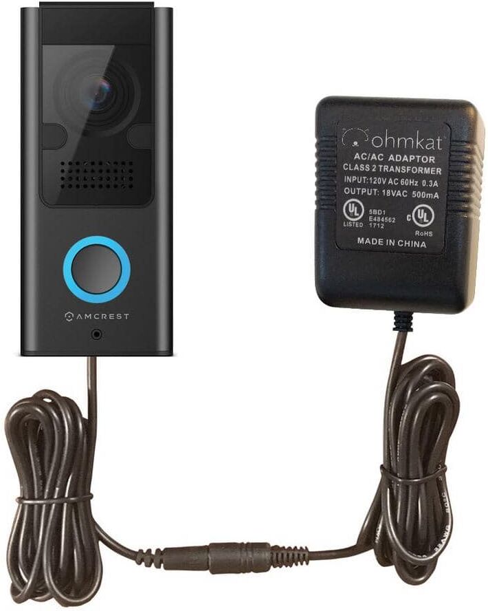 OhmKat Video Doorbell Power Supply - Compatible with Amcrest SmartHome Video Doorbell