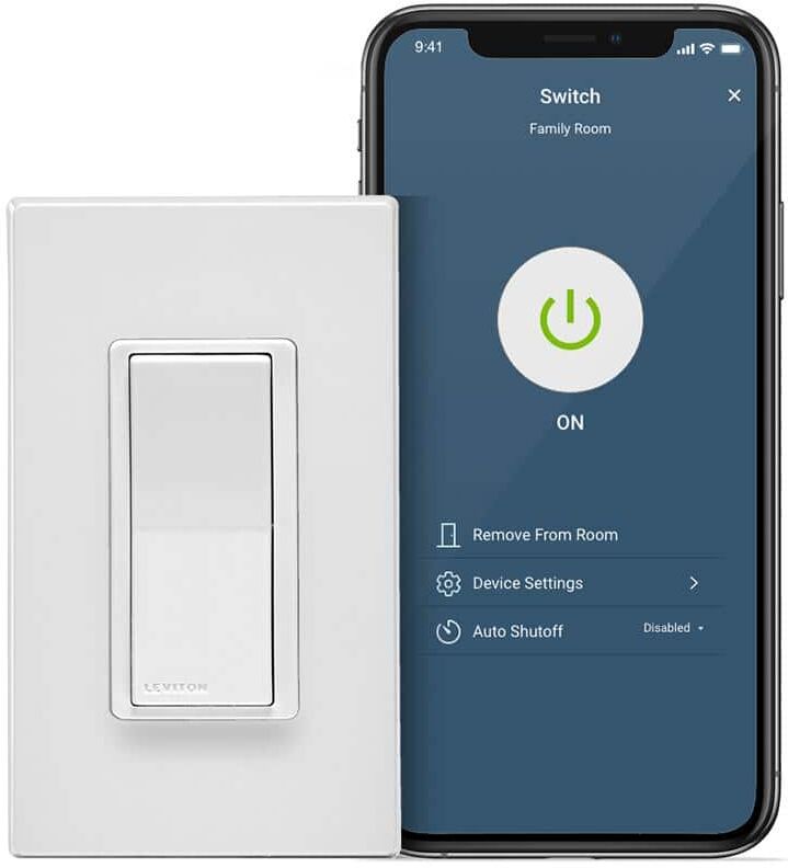 Leviton Decora Smart 15 Amp Wi-Fi Smart Rocker Light Switch with Alexa, Google and HomeKit 2nd Gen, White