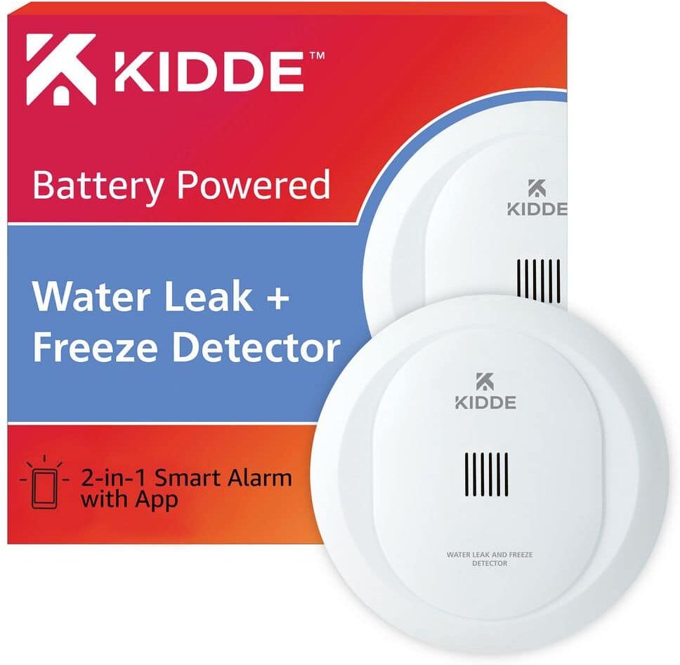 Kidde Smart Water Leak and Freeze Detector, Battery Operated