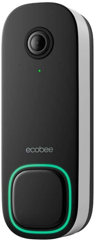 ecobee Smart Video Doorbell Camera (Wired) - with Industry Leading HD Camera, Smart Security, Night Vision, Person and Package