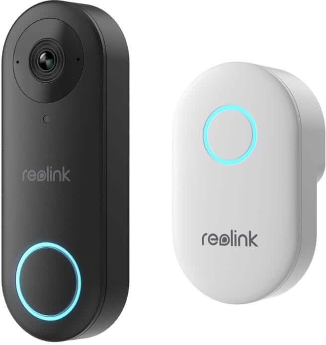 REOLINK Smart 2K Plus Wireless 5MP HD Smart Video Doorbell Camera with Chime, 180° Diagonal, Person Detection, 5/2.4Ghz WiFi