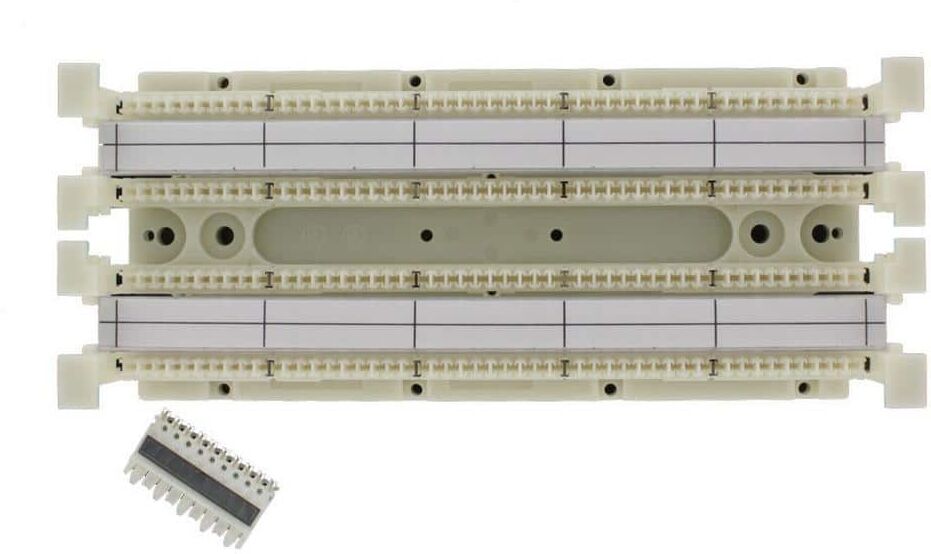 Leviton Cat 5e 110-Style Wiring Block Kit Wall Mount without Legs for C-5 Connector Clips, Ivory (100-Pair)