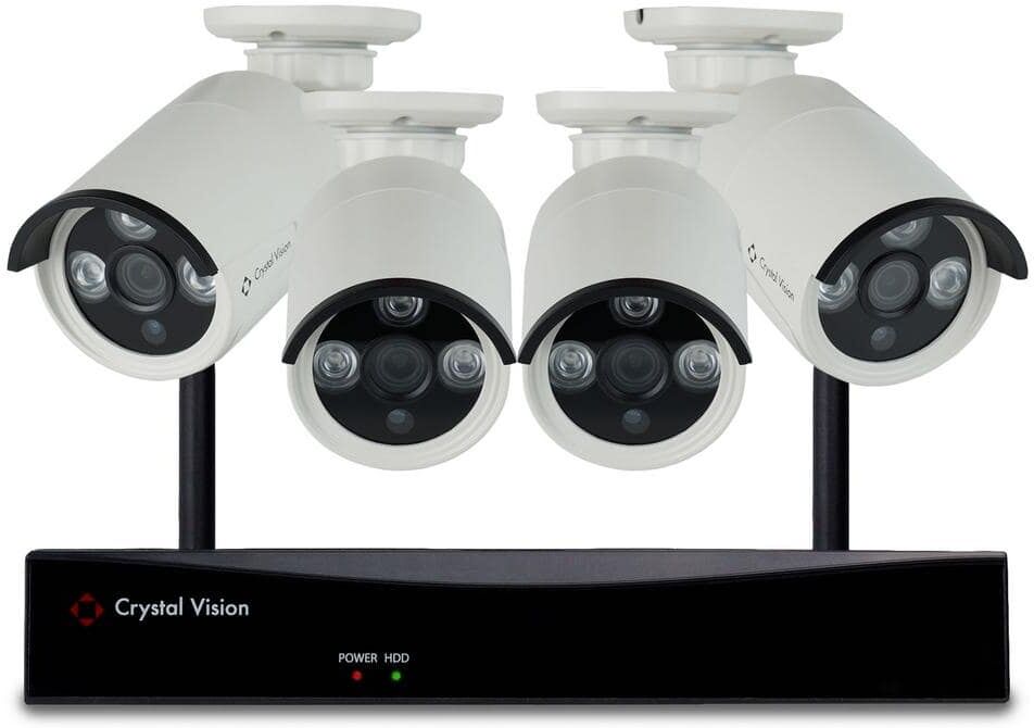 Crystal Vision 8-Channel Wireless Surveillance System Kit - NVR System with 2TB HDD and 3 MP Cameras