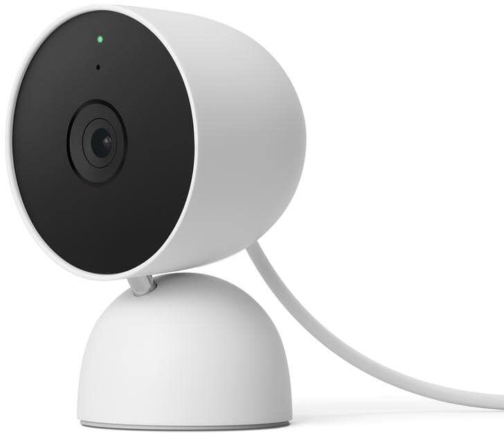 Google Nest Cam - Indoor Wired Smart Home Security Camera - Snow