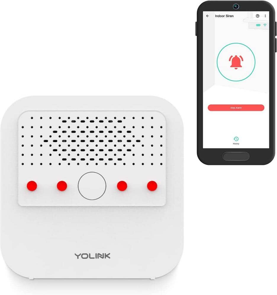 YoLink Smart Siren Alarm, Loud 110 dB, Wireless Alarm for Home Security/Intrusion/Burglar Alarm Kit