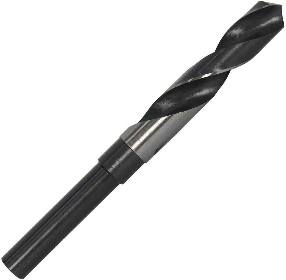 Drill America 1-11/64 in. High Speed Steel Black and Bright Reduced Shank Twist Drill Bit with 1/2 in. Shank