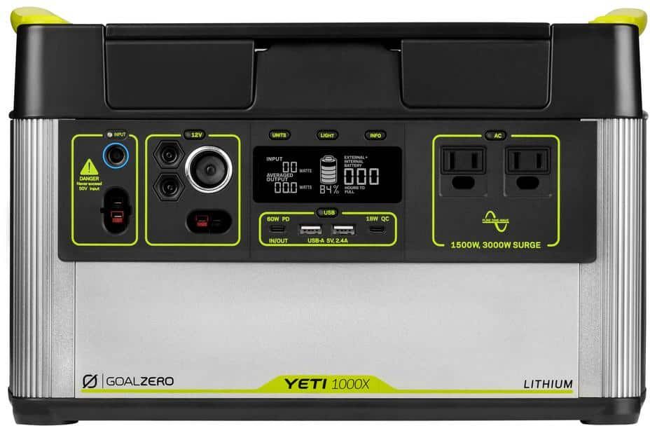 Goal Zero Yeti 1000X Portable Power Station 1000-Watt Electric Switch Lithium Battery Solar Generator,1500W AC Inverter Emergency