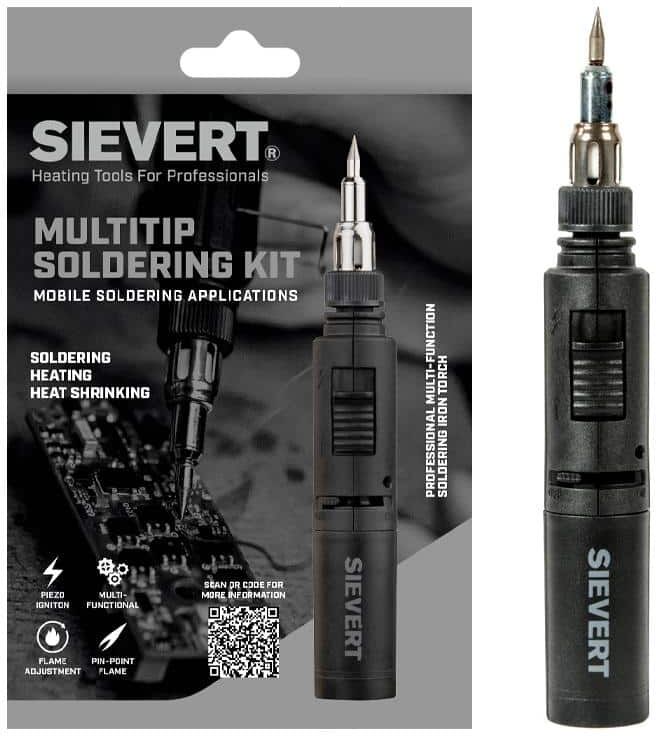 SIEVERT Multi-Burner Tip Soldering Iron Kit (Butane Not Included)