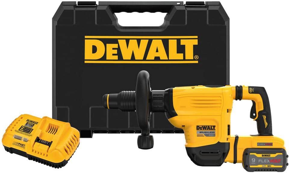 DeWalt FLEXVOLT 60V Lithium-Ion Cordless SDS MAX 3/4 in. Chipping Hammer Kit with 9.0Ah Battery, Charger and Kit Box