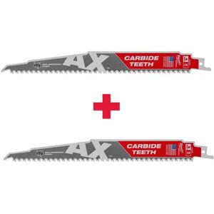 Milwaukee 9 in. 5 TPI AX Carbide Teeth Demo Nail Embedded Wood Cutting SAWZALL Reciprocating Saw Blade (2-Pack)