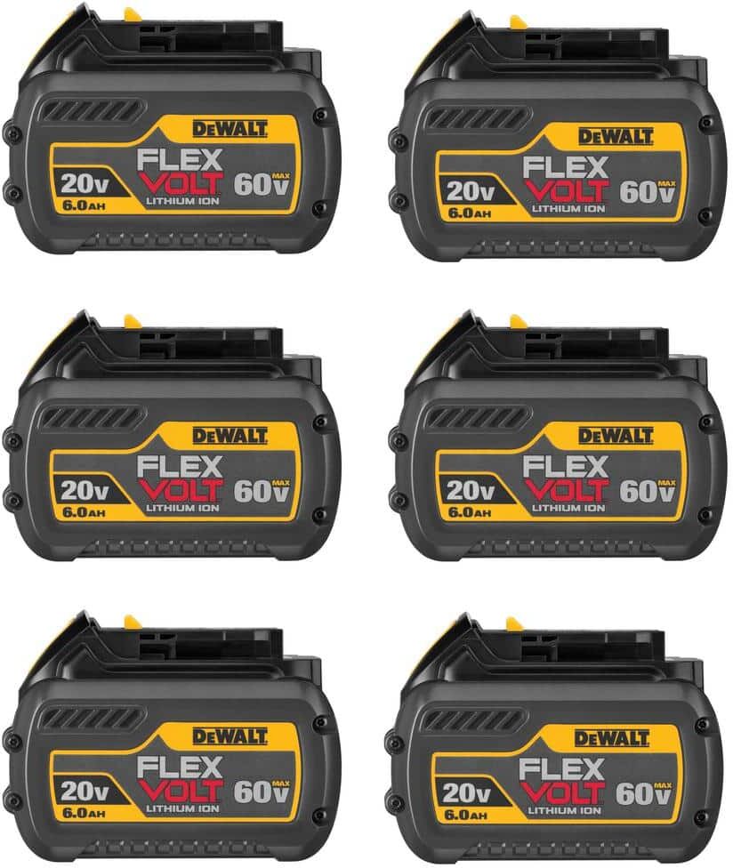 DeWalt FLEXVOLT 20V/60V MAX Lithium-Ion 6.0Ah Battery (6 Pack)