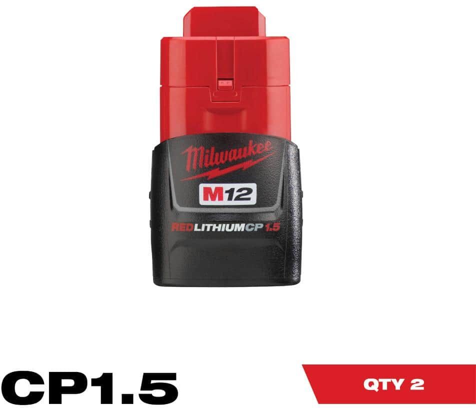 Milwaukee M12 12-Volt 1.5 Ah Lithium-Ion Compact Battery Pack (2-Pack)