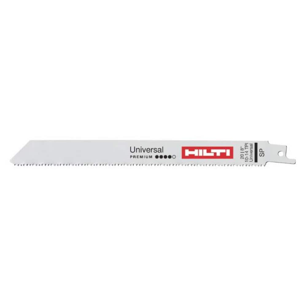 Hilti 6 in. x 10-14 TPI BiMetal Multi-Purpose Reciprocating Saw Blade (5-Pack)