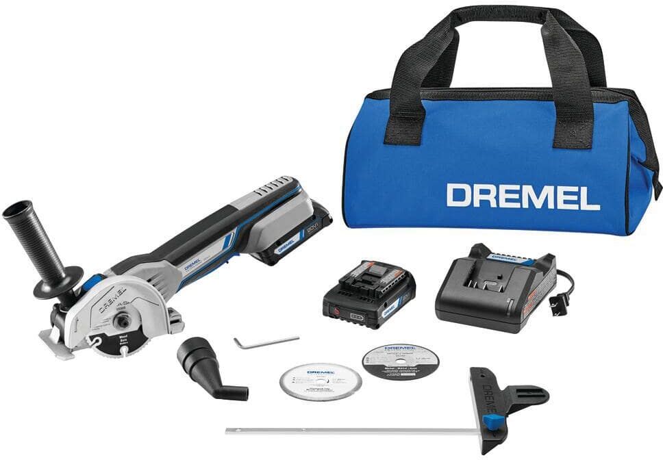 Dremel Ultra-Saw 20V MAX Cordless Compact Saw Tool with Ultra-Saw 4 in. Premium Carbide Wood and Plastic Cutting Wheel