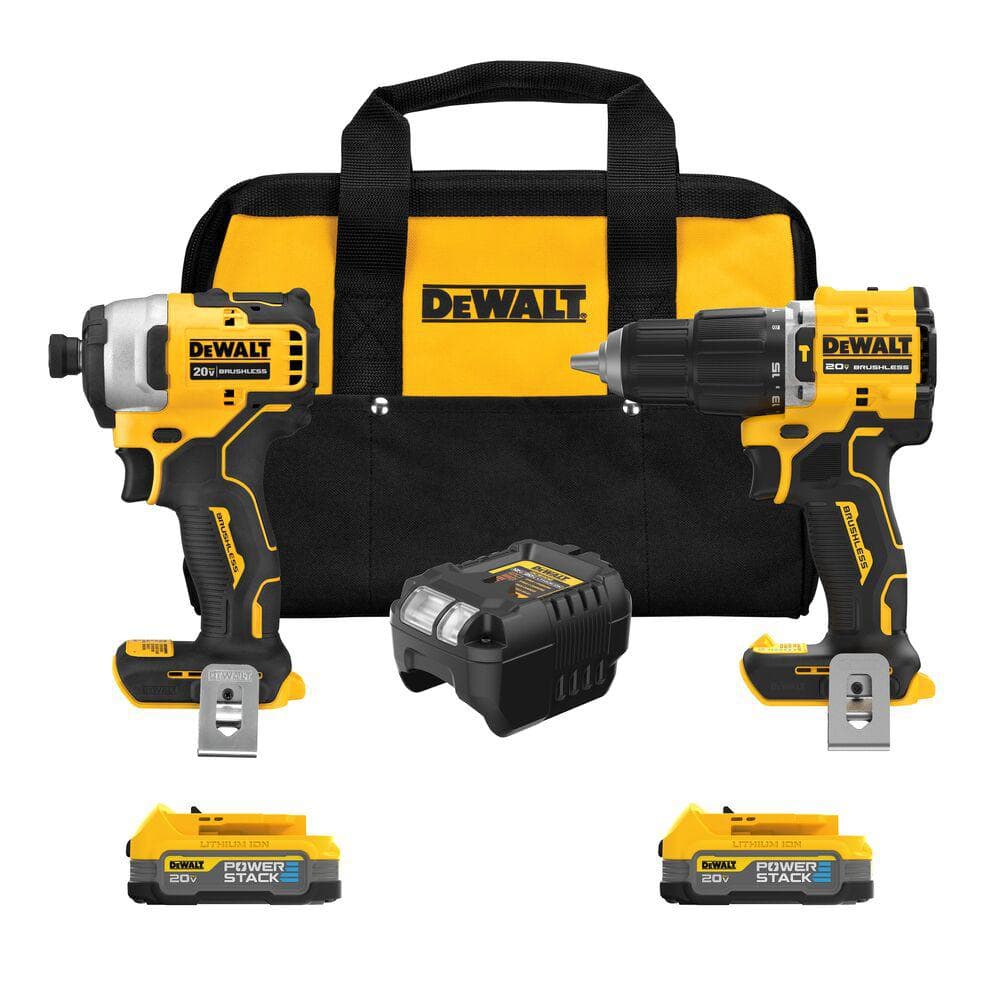 DeWalt 20V MAX Lithium-Ion Cordless 2-Tool Combo Kit with (2) POWERSTACK 1.7Ah Batteries and Charger