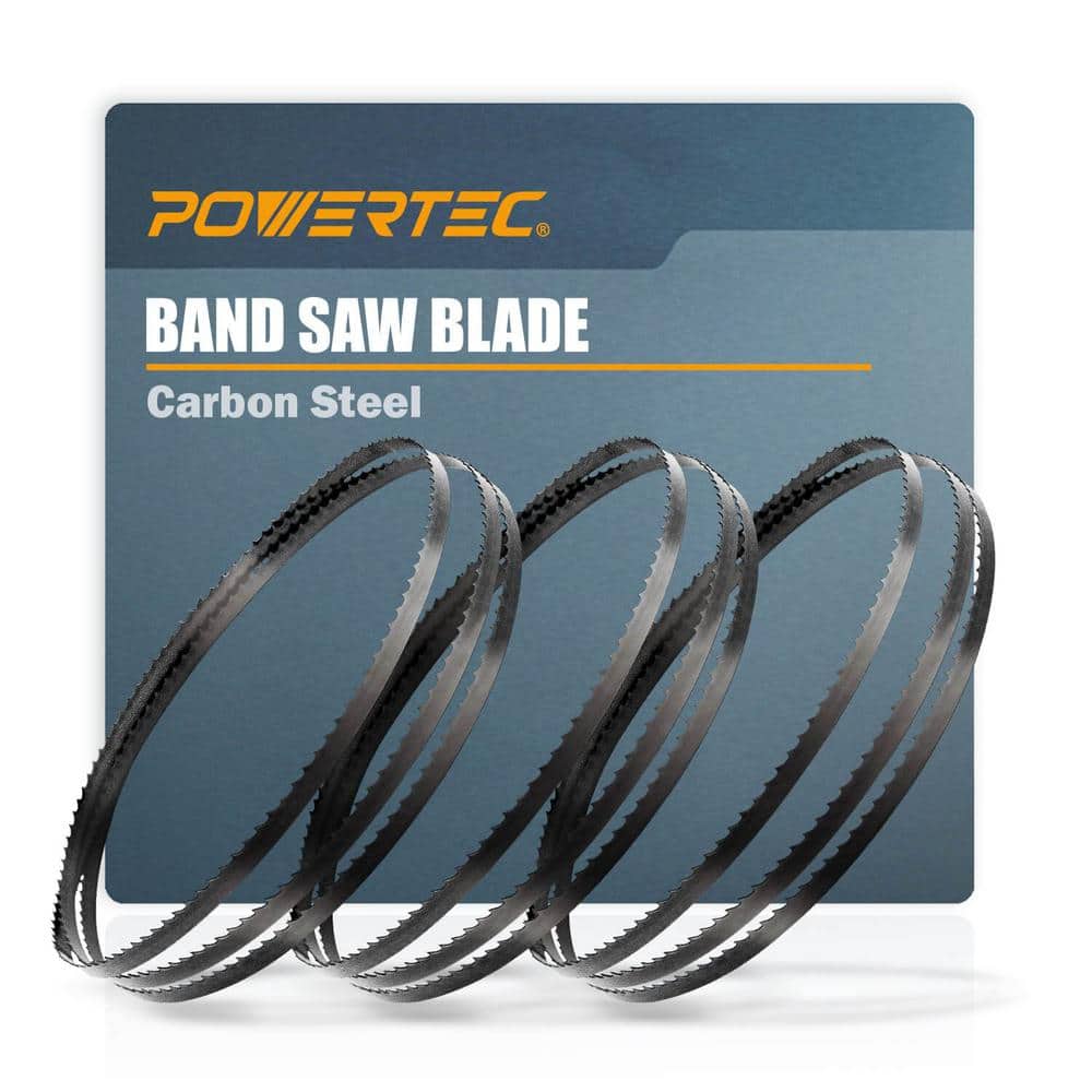 POWERTEC 80 in. x 3/8 in. 4TPI Band Saw Blade for Woodworking, Fits Craftsman 12 in. Band Saw (3-Pack)