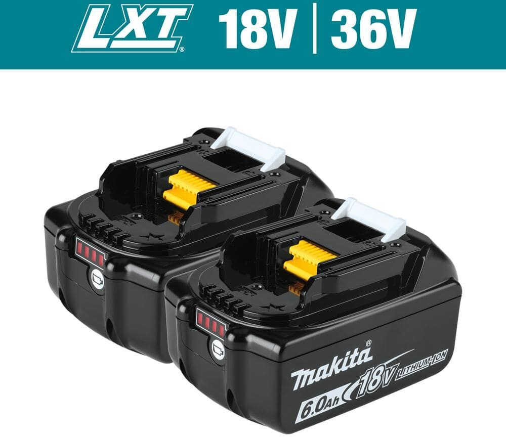 Makita 18V LXT Lithium-Ion 6.0 Ah Battery (2-Pack)