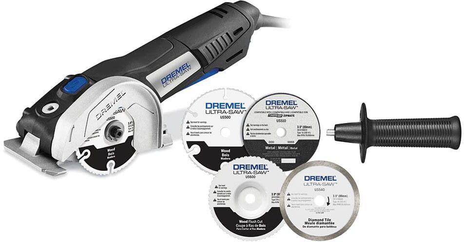 Dremel Ultra-Saw 7.5 Amp Corded Compact Saw Tool Kit with Ultra-Saw 3.5" Diamond Tile Cutting Wheel