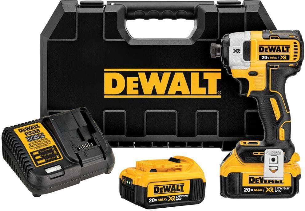 DeWalt 20V MAX XR Cordless Brushless 3-Speed 1/4 in. Impact Driver with (2) 20V 4.0Ah Batteries and Charger