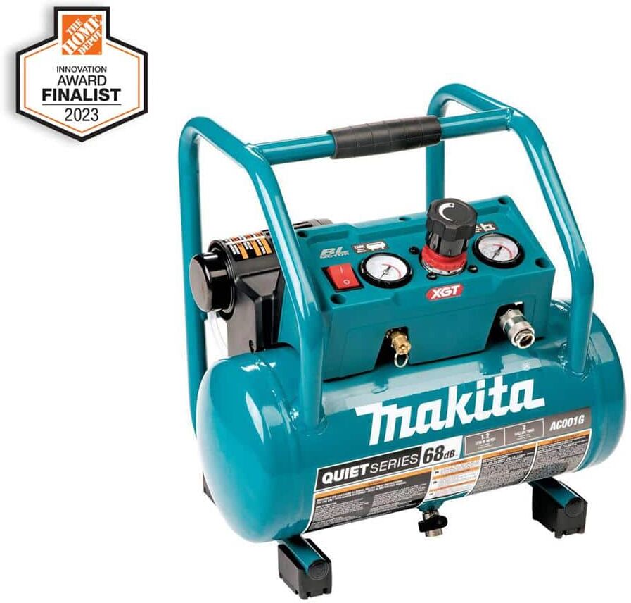 Makita 40V max XGT Brushless Cordless 2 Gallon 135 PSI Quiet Series Air Compressor, Rechargeable Battery, Tool Only