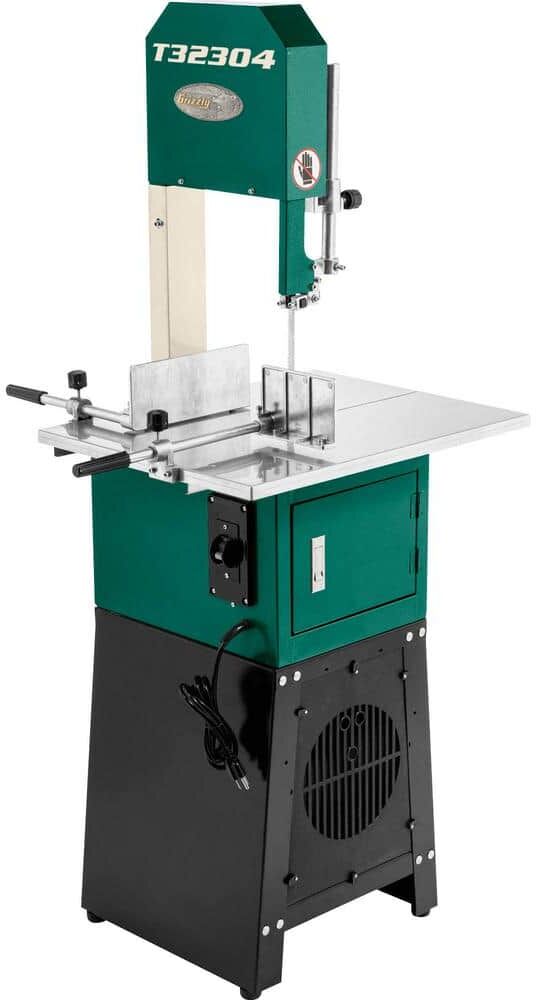 Grizzly Industrial 10 in. 3/4 HP Meat Cutting Bandsaw, Green and Black