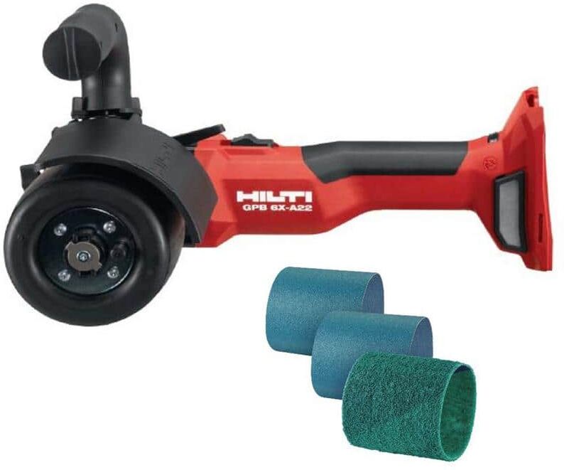 Hilti 22-Volt Lithium-Ion Cordless Brushless 4 in. Burnisher/Grinder and Abrasive Kit