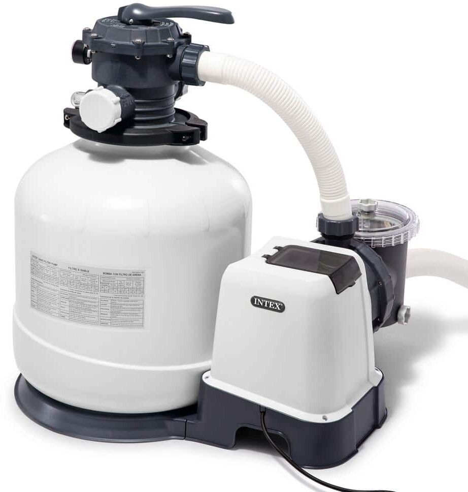 Intex 3000 GPH, 3/4 Hp Above Ground Pool Single Speed Sand Filter Pump with Automatic Timer